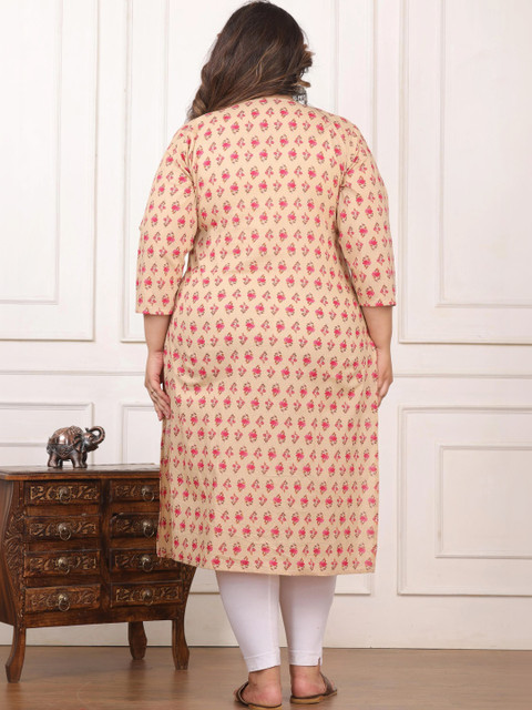 MF Hayat Women Floral Printed Floral Kurta - Image 4