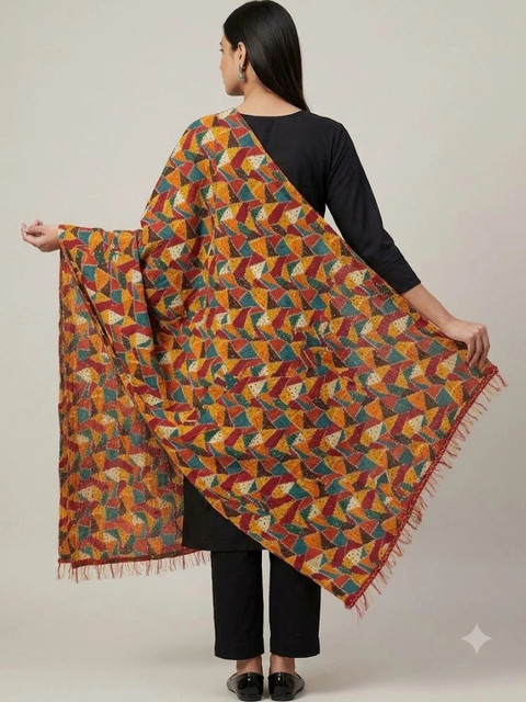 IVAARA Printed Dupatta with Thread Work - Image 4