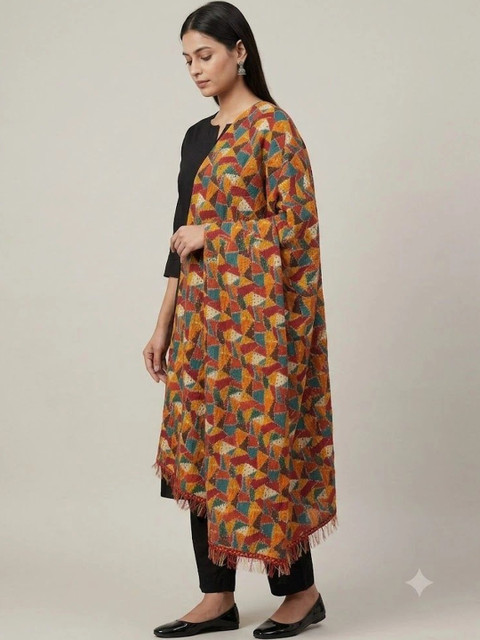 IVAARA Printed Dupatta with Thread Work - Image 3