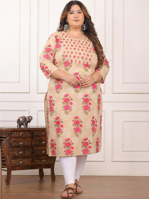 MF Hayat Women Floral Printed Floral Kurta - Image 3