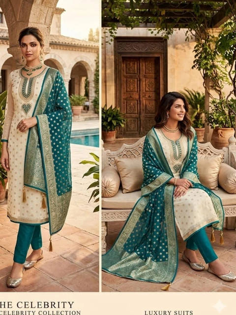 F 13 STUDIO Unstitched Dress Material - Image 4