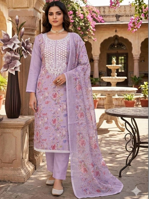 F 13 STUDIO Pure Cotton Unstitched Dress Material