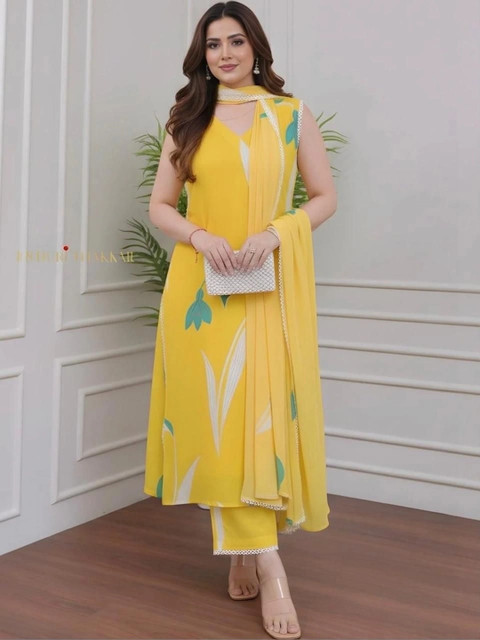 Chhipa Prints Women Floral Printed Regular Kurta with Trousers & With Dupatta