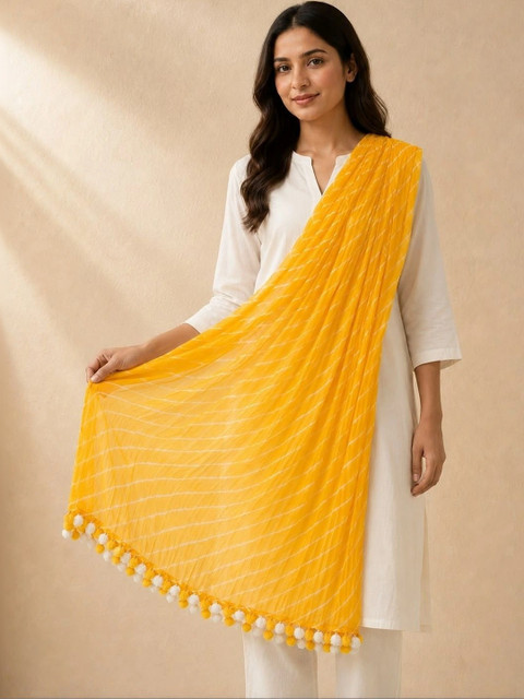 SAHINA DUPATTA Leheriya Printed Chiffon Dupatta - Image 3