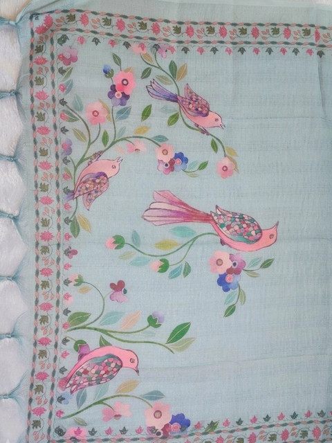 WaCraz Printed Linen Semi-Stitched Dress Material - Image 4