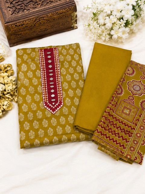 Krishna Tanna Printed Pure Cotton Unstitched Dress Material