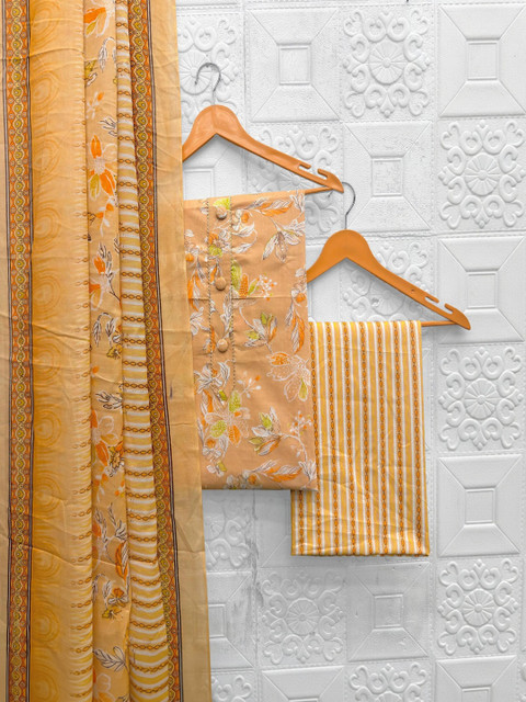 FashionsEye Printed Pure Cotton Unstitched Dress Material - Image 4