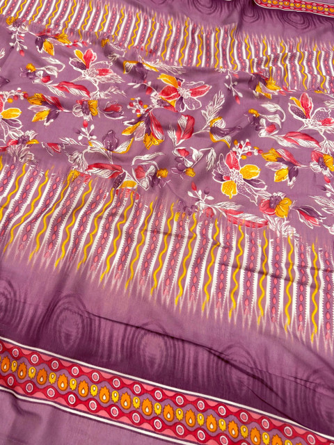 FashionsEye Printed Pure Cotton Unstitched Dress Material - Image 3