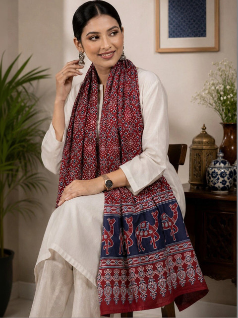 SONARIKA CREATION Ethnic Motifs Printed Block Print Dupatta - Image 2