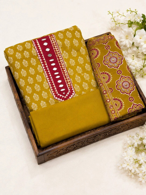 Krishna Tanna Printed Pure Cotton Unstitched Dress Material - Image 4
