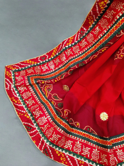 Ranisatiya creation Women Ethnic Motifs Bandhani Dupatta with Thread Work - Image 7