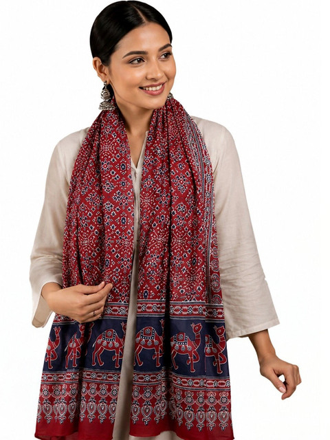 SONARIKA CREATION Ethnic Motifs Printed Block Print Dupatta
