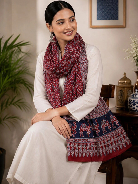 SONARIKA CREATION Ethnic Motifs Printed Block Print Dupatta - Image 3