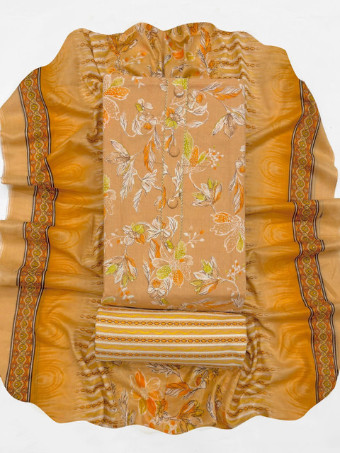 FashionsEye Printed Pure Cotton Unstitched Dress Material - Image 5