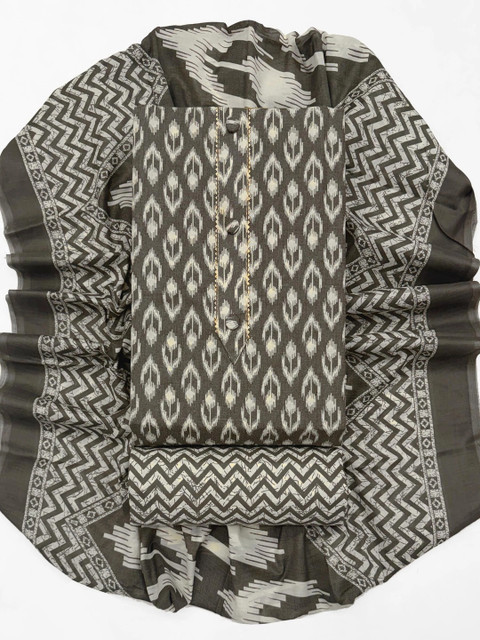 FashionsEye Printed Pure Cotton Unstitched Dress Material - Image 6