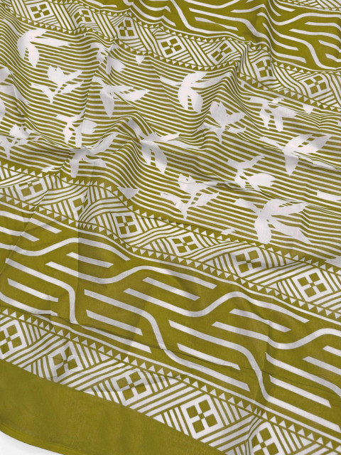 FashionsEye Printed Pure Cotton Unstitched Dress Material - Image 3