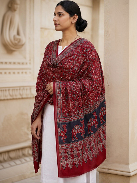 SONARIKA CREATION Ethnic Motifs Printed Block Print Dupatta - Image 4
