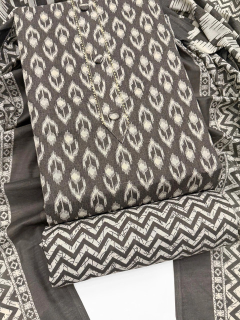 FashionsEye Printed Pure Cotton Unstitched Dress Material - Image 4