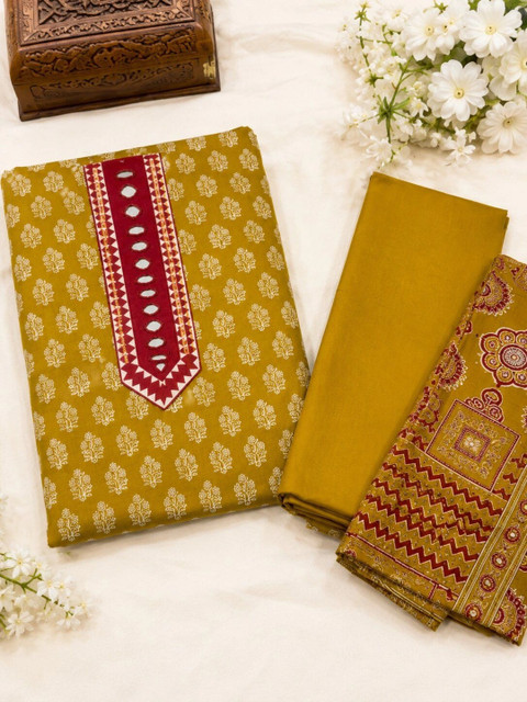 Krishna Tanna Printed Pure Cotton Unstitched Dress Material - Image 5