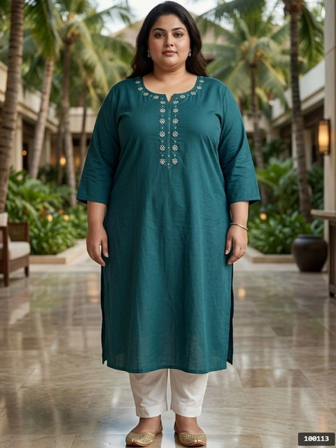 KALINI Women Ethnic Motifs Embroidered Thread Work Kurta