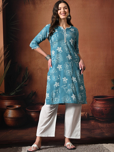 Sangria Women Floral Printed Floral Kurta