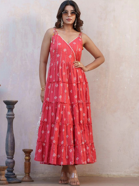 Sangria Print A-Line Maxi Dress - Image 7
