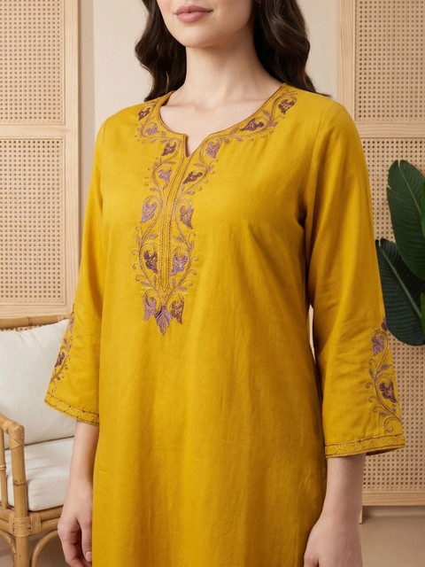 Anouk Women Embroidered Thread Work Kurta - Image 5