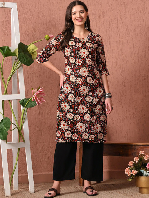 Sangria Women Floral Printed Indie Florals Kurta