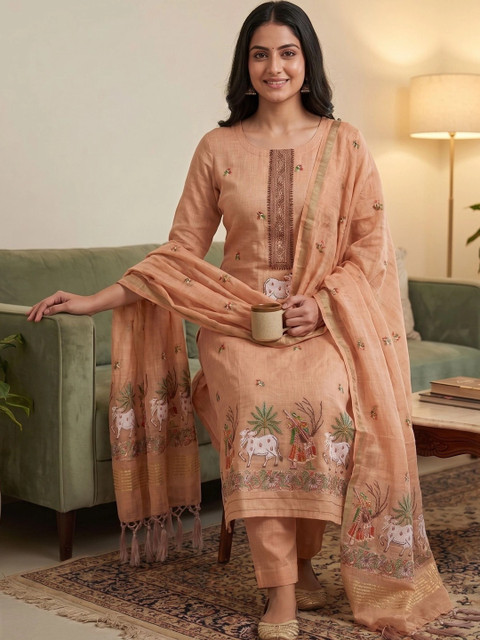 LADAKVAYI Printed Unstitched Dress Material - Image 3