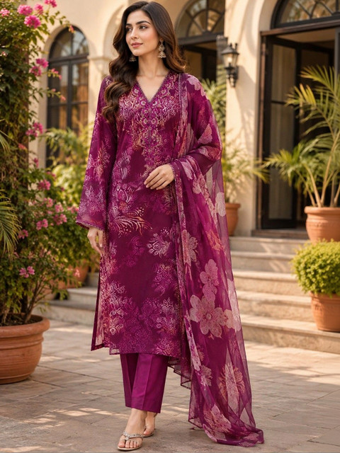 LEBBISKA Pure Cotton Unstitched Dress Material