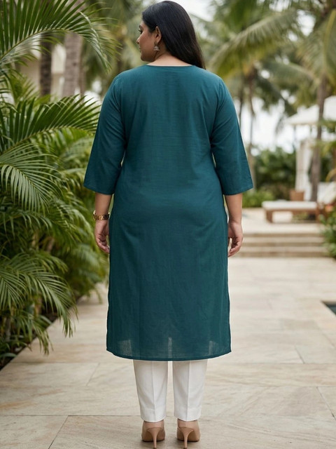 KALINI Women Ethnic Motifs Embroidered Thread Work Kurta - Image 2