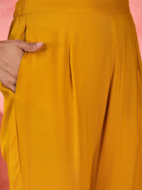 Sangria Embroidered Tunic with Trousers - Image 7