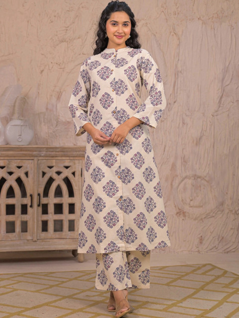 SAANWRI Women Floral Printed Indie Prints Kurta