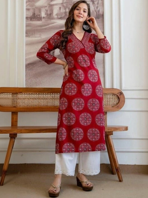 Sangria Women Ethnic Motifs Printed Kurta - Image 2