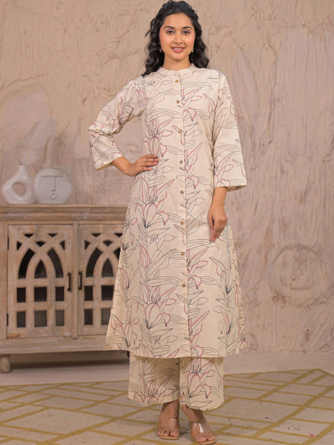 SAANWRI Women Floral Printed Floral Kurta - Image 3