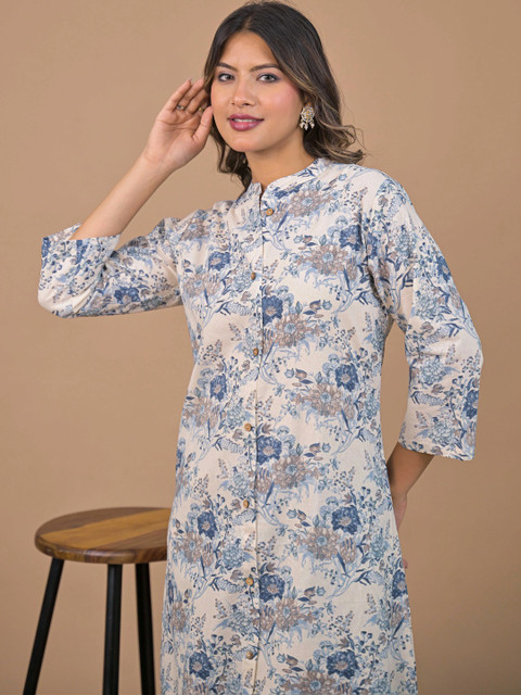 SAANWRI Women Floral Printed Floral Kurta - Image 2