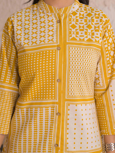 SAANWRI Women Geometric Printed Indie Prints Kurta - Image 7