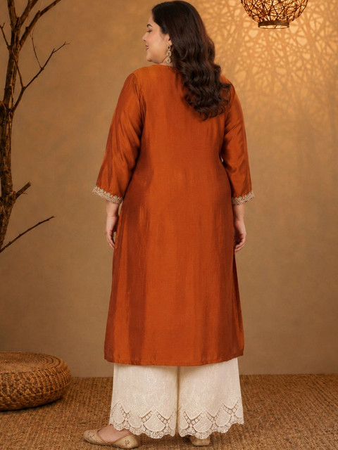 FULL BLOOM Women Embroidered Thread Work Kurta - Image 6