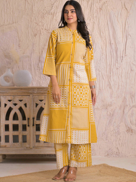 SAANWRI Women Geometric Printed Indie Prints Kurta - Image 5
