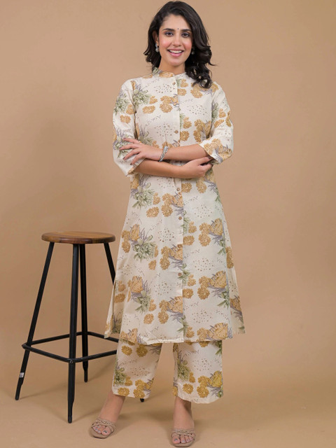 SAANWRI Women Floral Printed Floral Kurta - Image 5