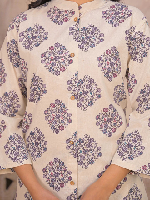 SAANWRI Women Floral Printed Indie Prints Kurta - Image 6