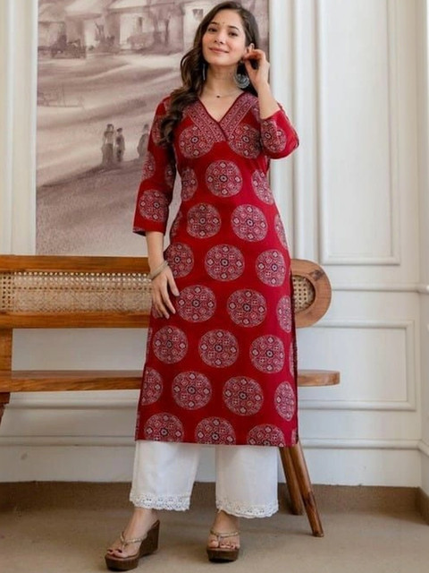 Sangria Women Ethnic Motifs Printed Kurta