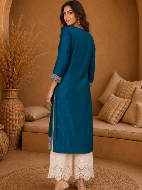Anouk Rustic Women Embroidered Thread Work Kurta - Image 4