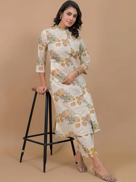 SAANWRI Women Floral Printed Floral Kurta - Image 2