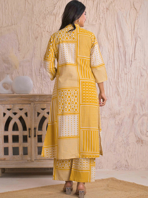 SAANWRI Women Geometric Printed Indie Prints Kurta - Image 6