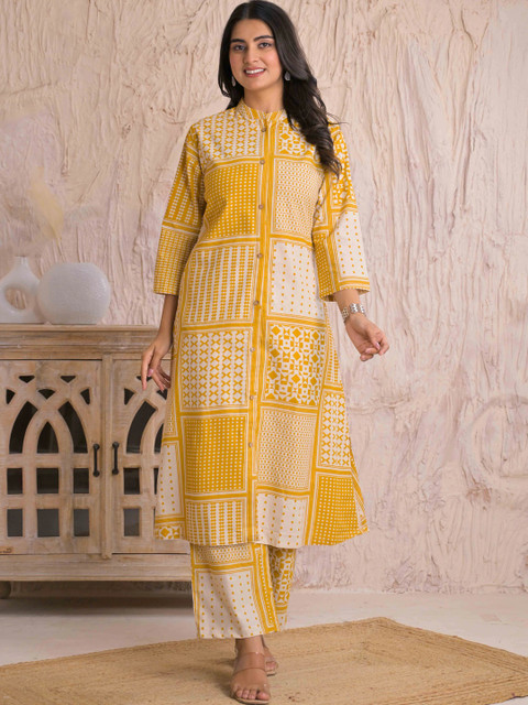 SAANWRI Women Geometric Printed Indie Prints Kurta
