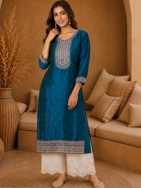Anouk Rustic Women Embroidered Thread Work Kurta