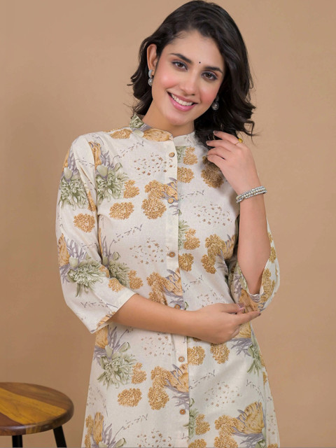 SAANWRI Women Floral Printed Floral Kurta - Image 3