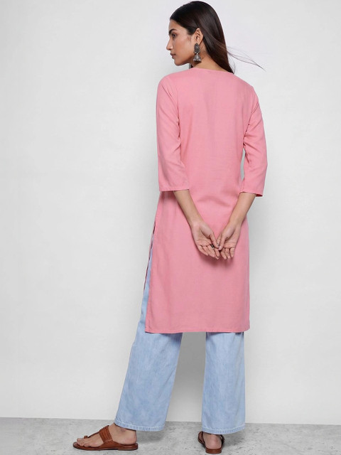 Melange by Lifestyle Women Embroidered Thread Work Kurta - Image 5
