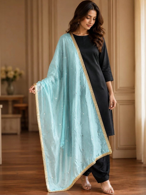 Karthav Fashion Dupatta with Sequinned - Image 2